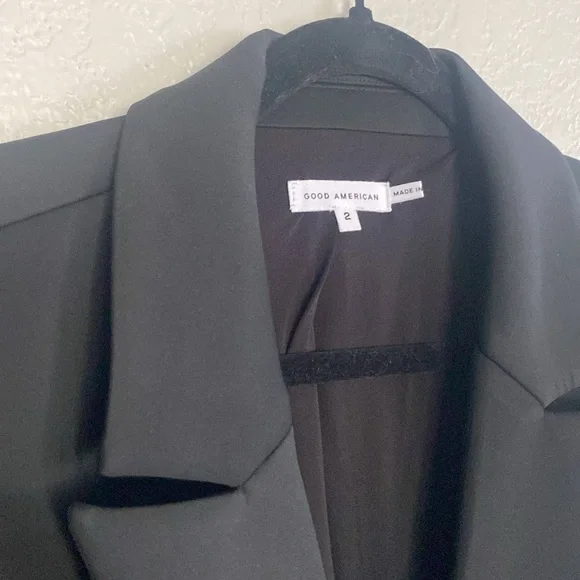 Women's Black Blazer Good American - Picture 2 of 4